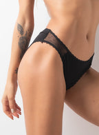 Culotte menstruelle en plumetis et dentelle côtelée Evalaya – vue 2