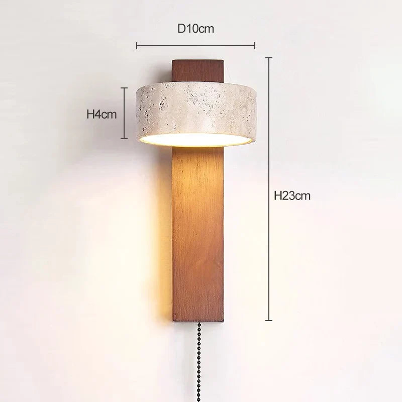 Lampe De Chevet Murale Travertin