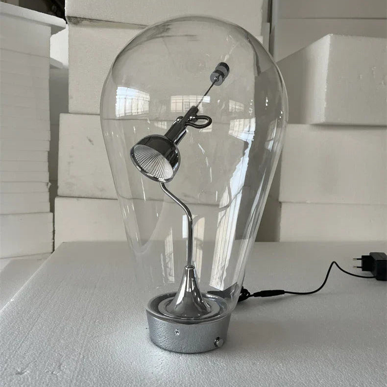Lampe De Chevet En Verre Vintage