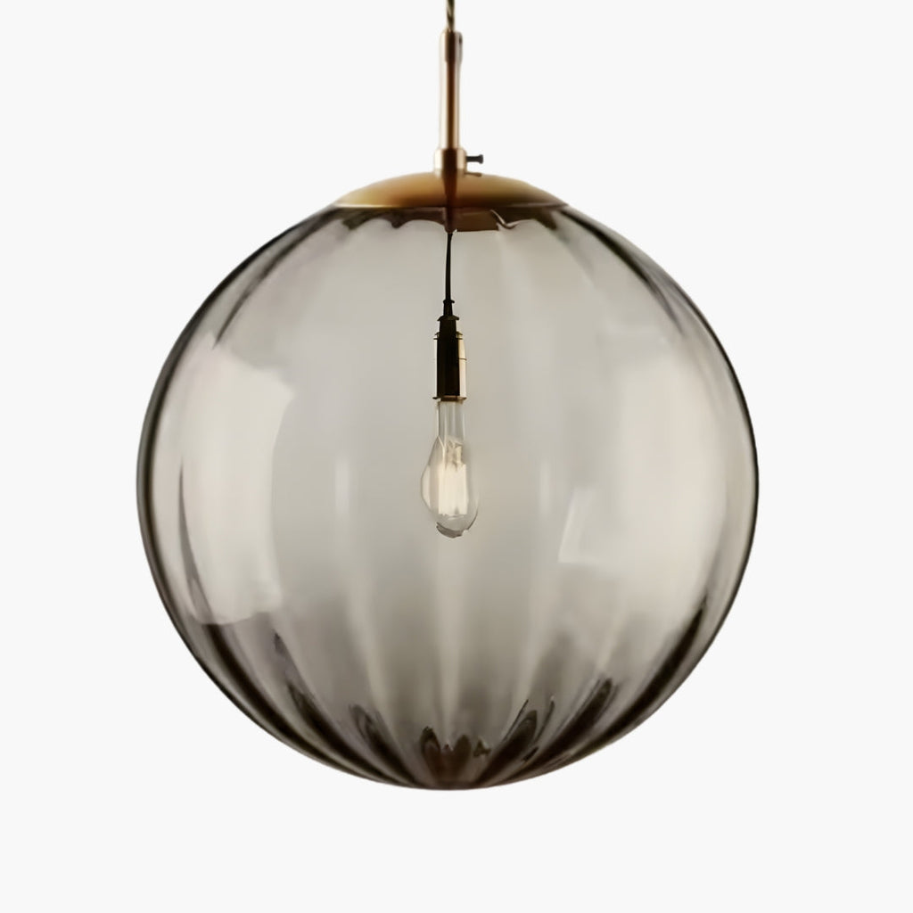 Suspension LED Boule en Verre Coloré Design Moderne