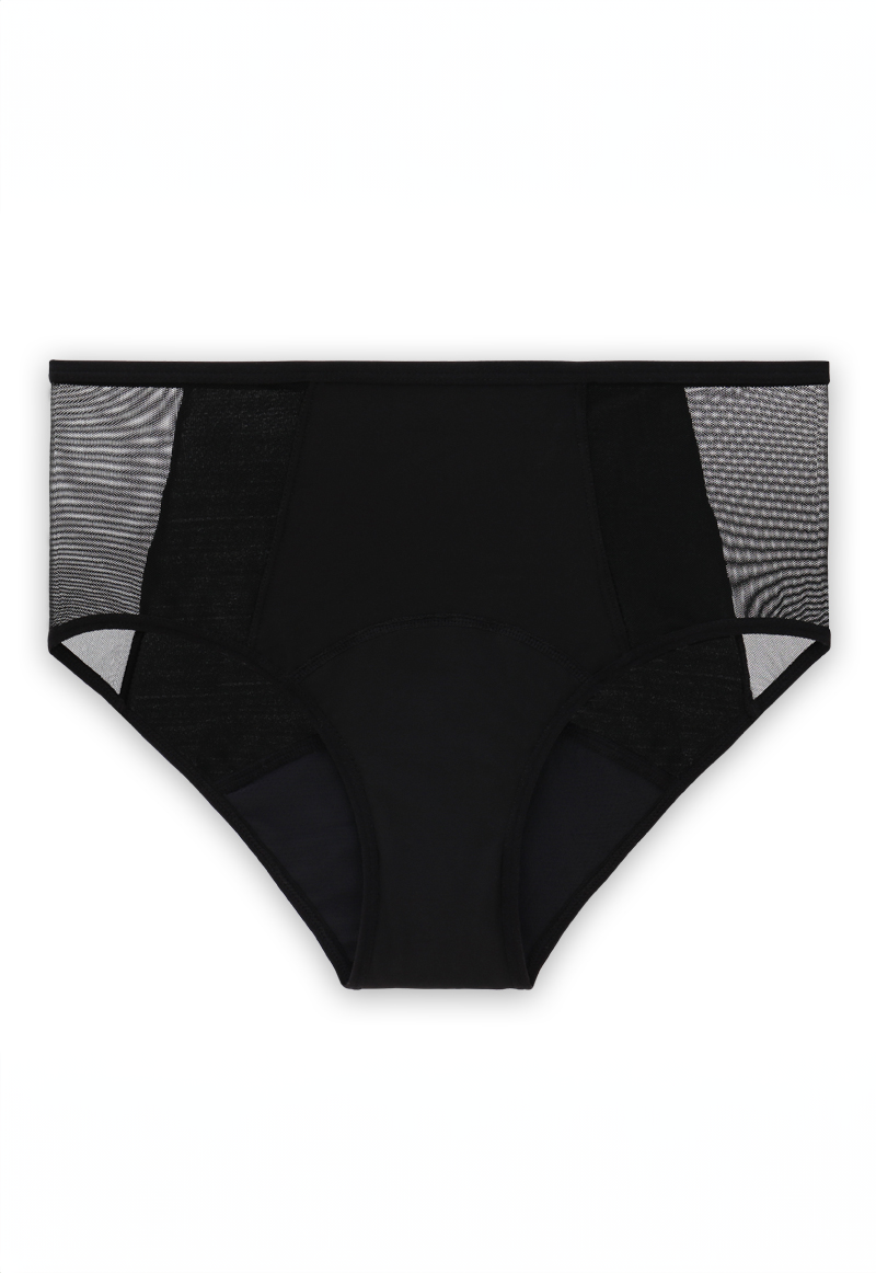 Culotte Menstruelle à Inserts en Tulle Transparent