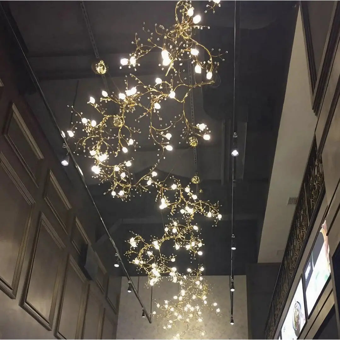 Lustre Verre Artistique en Métal