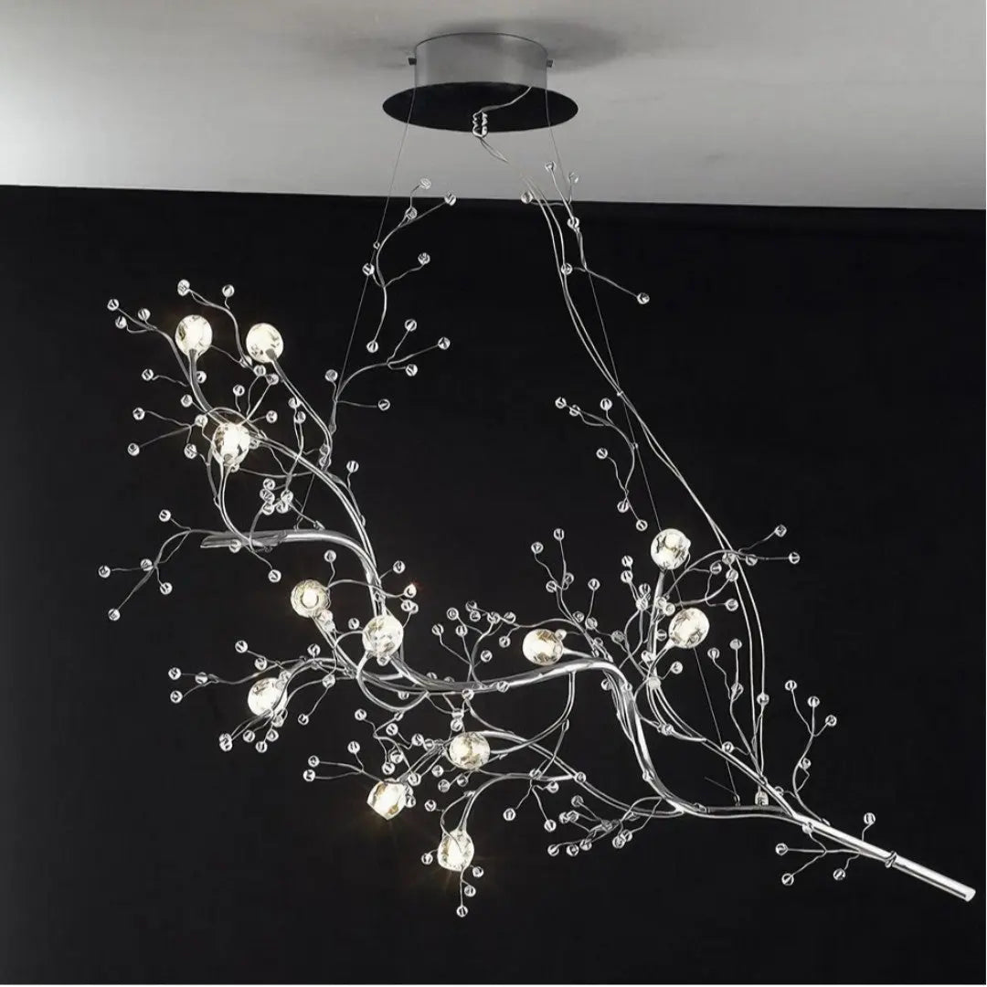 Lustre Verre Artistique en Métal