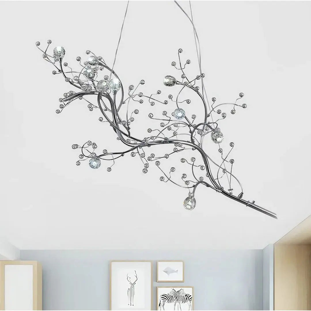 Lustre Verre Artistique en Métal