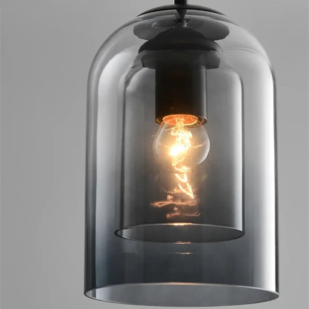 Suspension en Verre Teinté Marron ou Noir