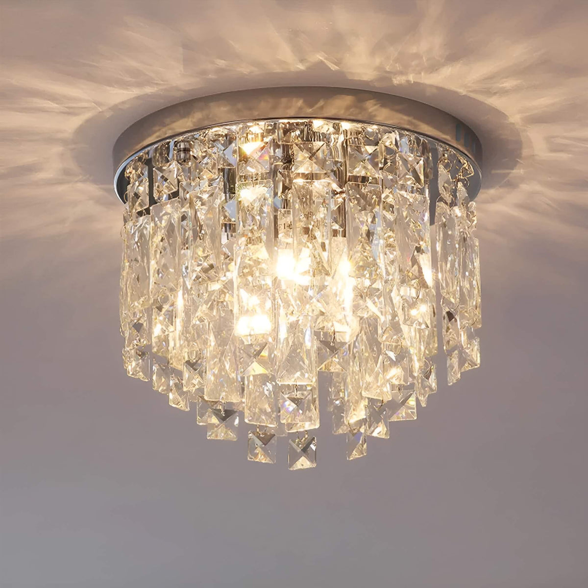 Lustre Rond Cristal Salle à Manger Anneau