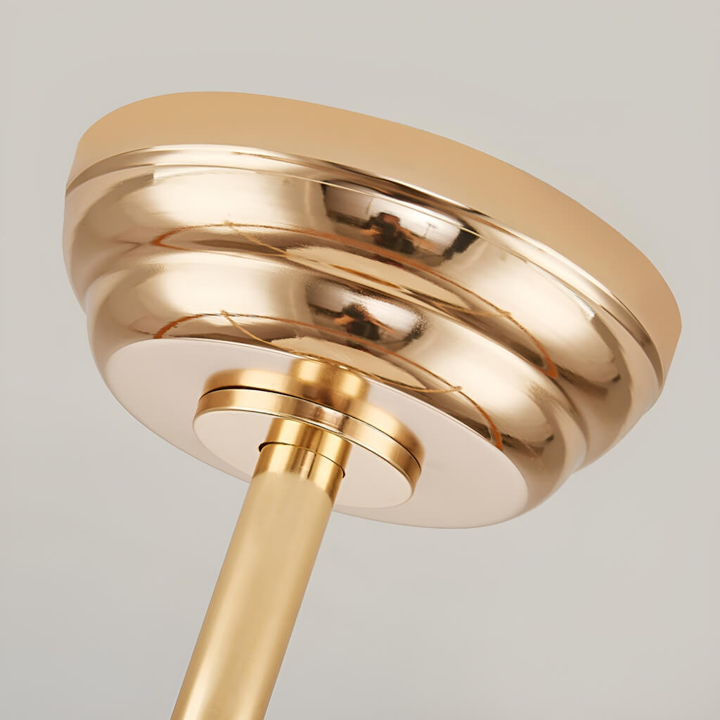Ventilateur de Plafond Cristal Doré Oscillant