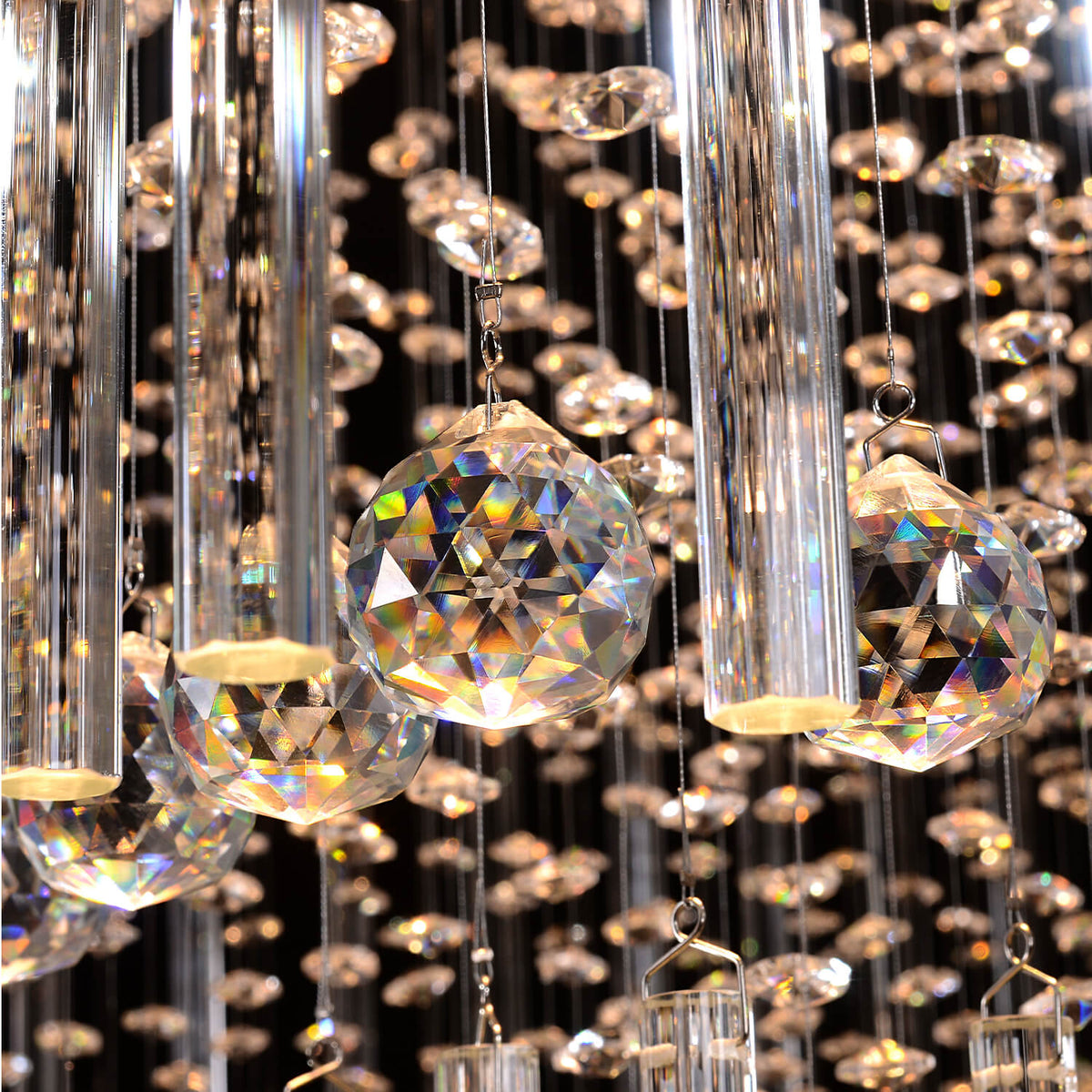 Lustre Carré Cristal Salon