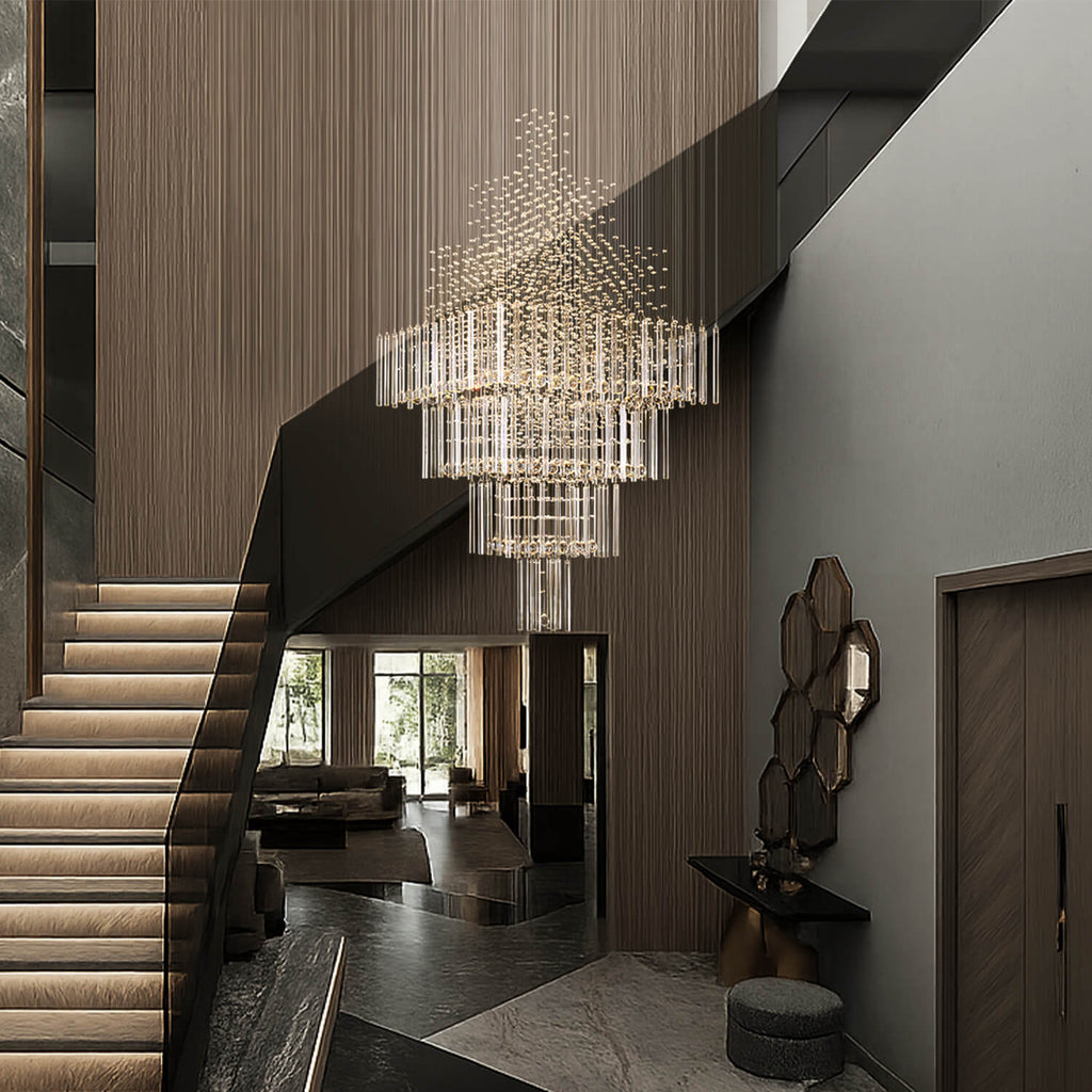 Lustre Carré Cristal Salon