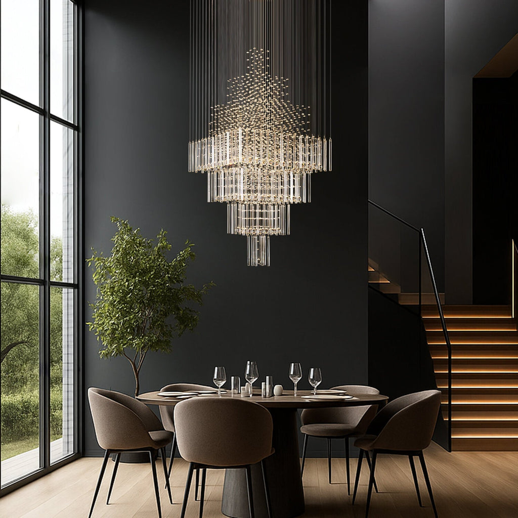 Lustre Carré Cristal Salon