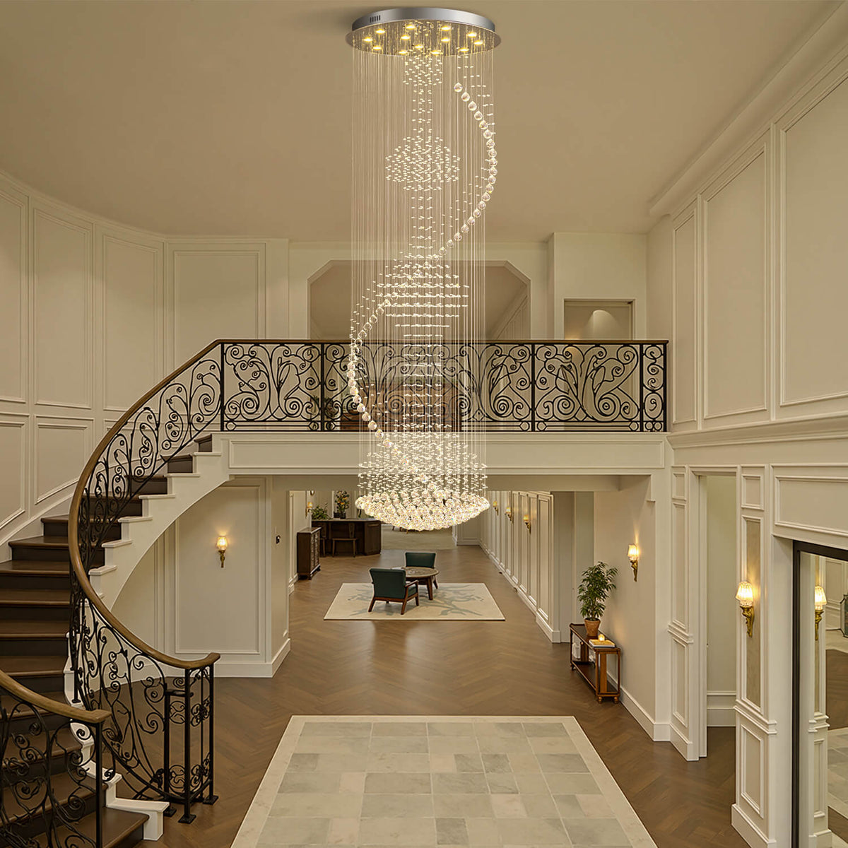 Lustre Spirale Cristal Salon