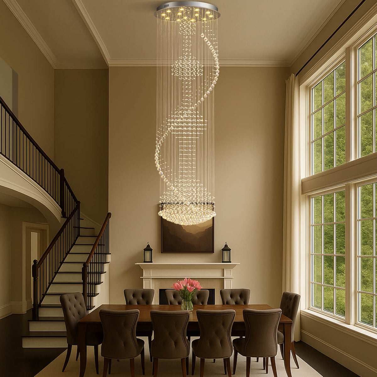 Lustre Spirale Cristal Salon