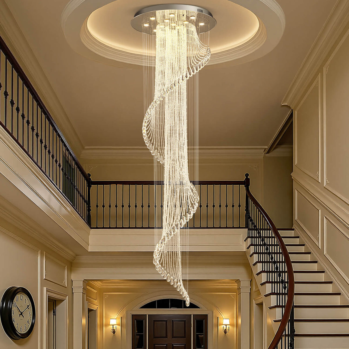 Lustre Spirale Cristal Salle à Manger