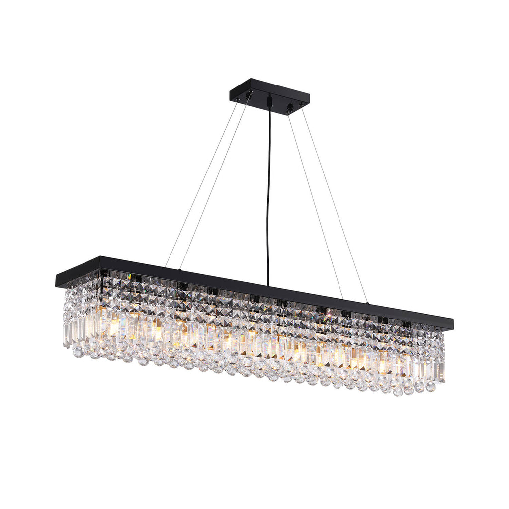 Lustre Rectangulaire Cristal Salle à Manger