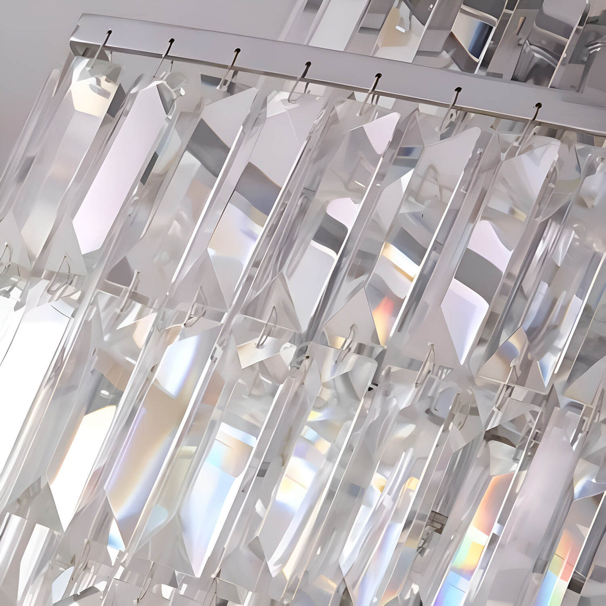 Lustre Rectangulaire Cristal Salle à Manger Étagé