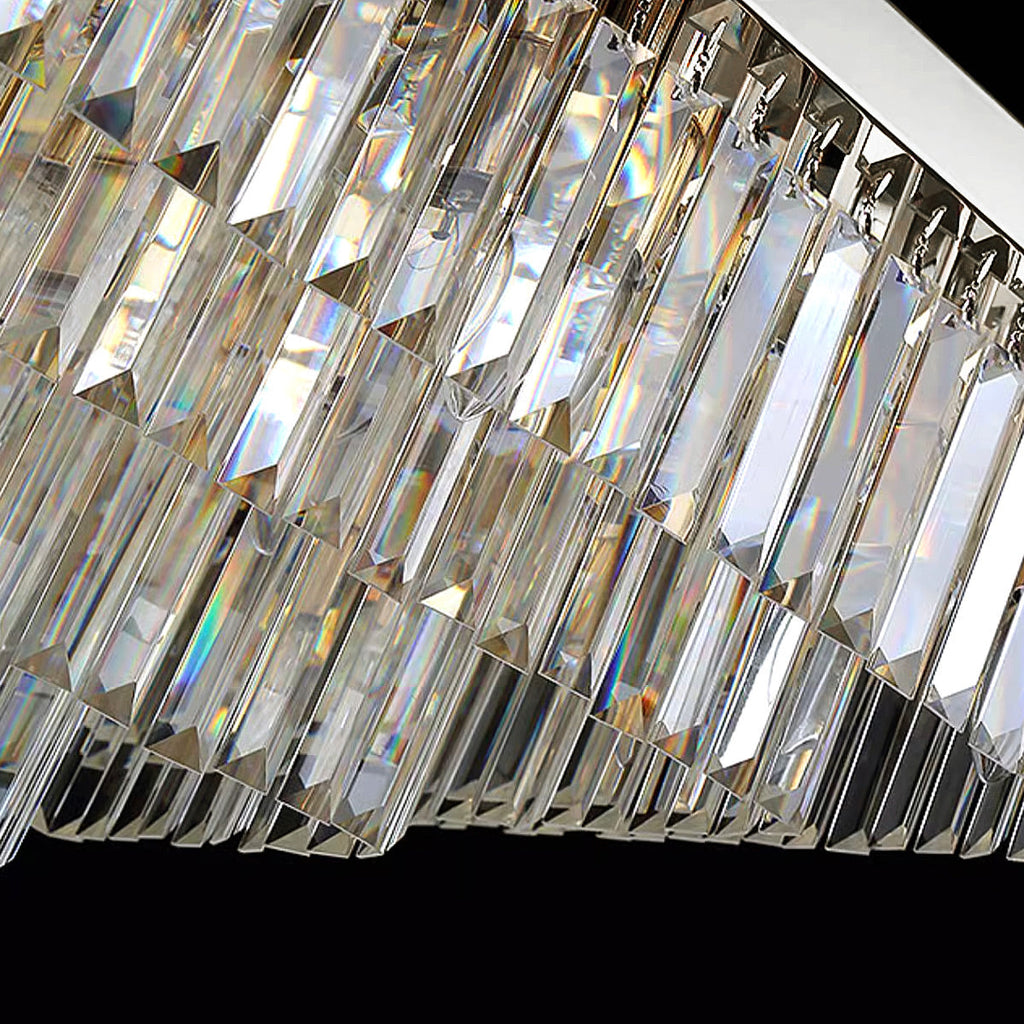 Lustre Rectangulaire Cristal Salle à Manger 15 Lumières