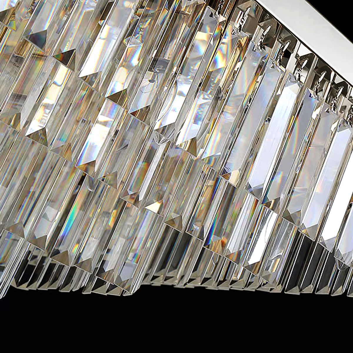 Lustre Rectangulaire Cristal Salle à Manger 15 Lumières