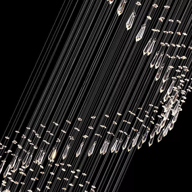 Lustre Spirale en Cristal K9 pour Escalier