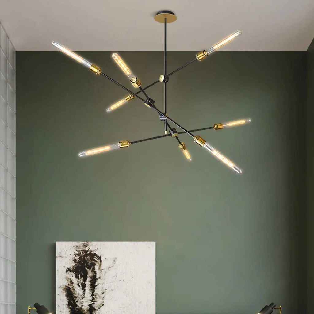 Lampe Suspendue Branches Sculptées Noires