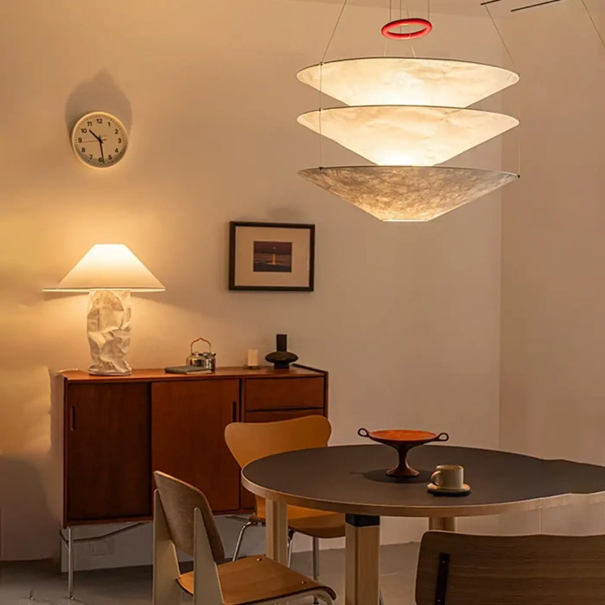 Lampe Suspendue avec Étagères Flottantes
