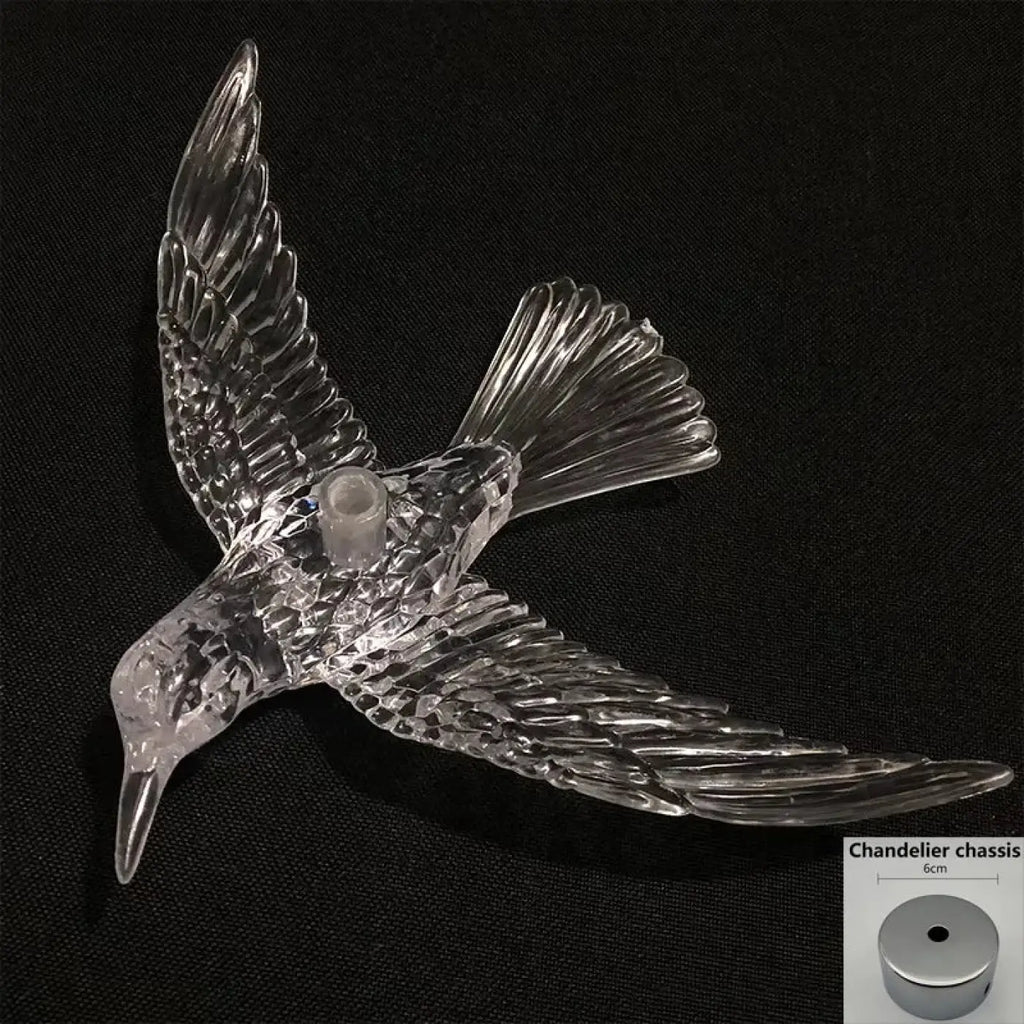 Lampe Suspendue Oiseaux en Verre pour Chambre et Salon