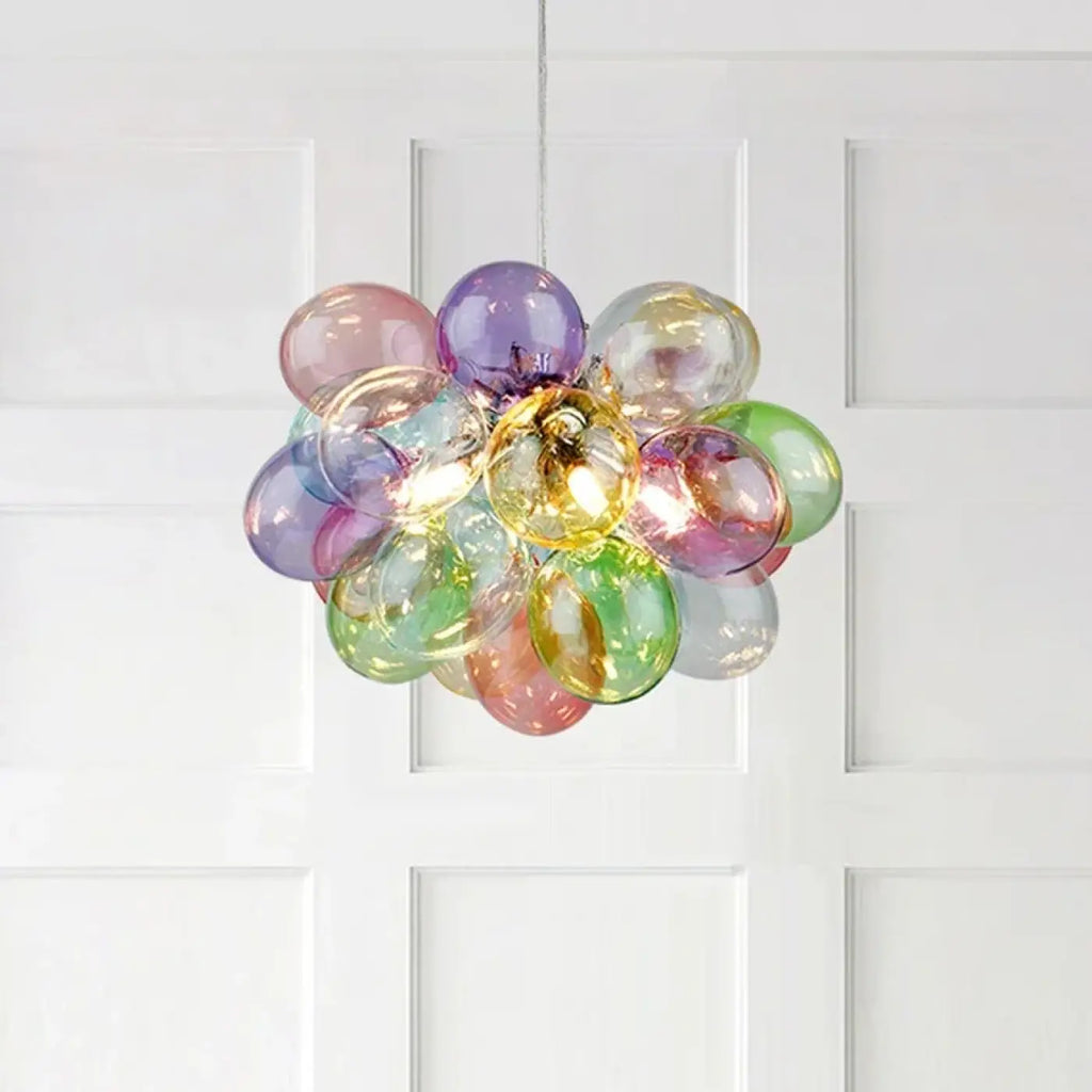Lampe Suspendue en Verre Teinté pour Salle à Manger