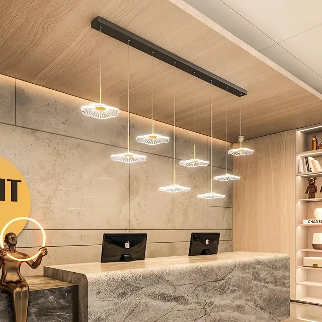 Lampe Suspendue LED en Verre pour Salon