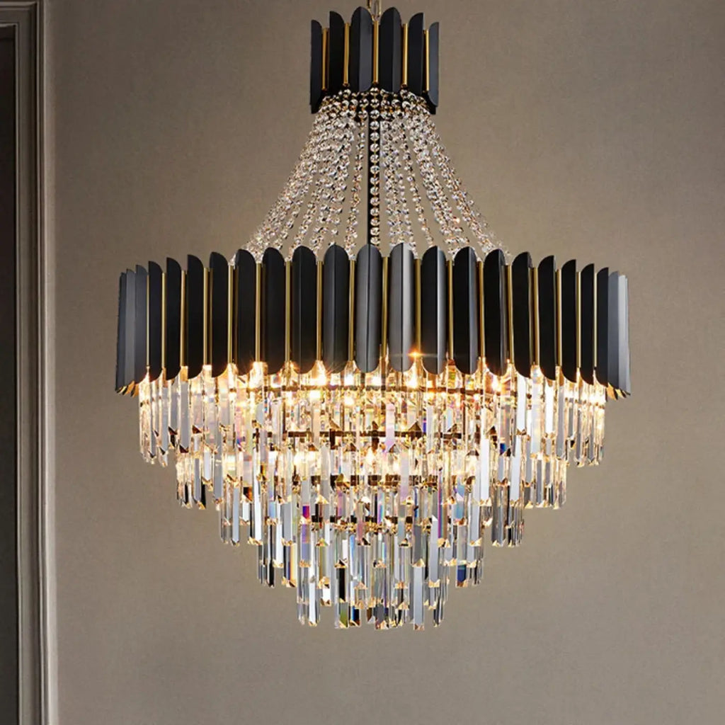 Suspension Cristal Facetté Haute Brillance pour Salon