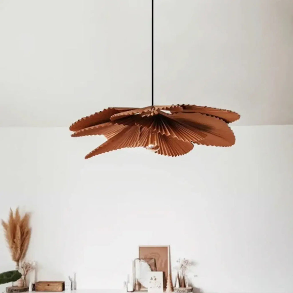 Lampe Suspendue Fleur à Pétales Plissés