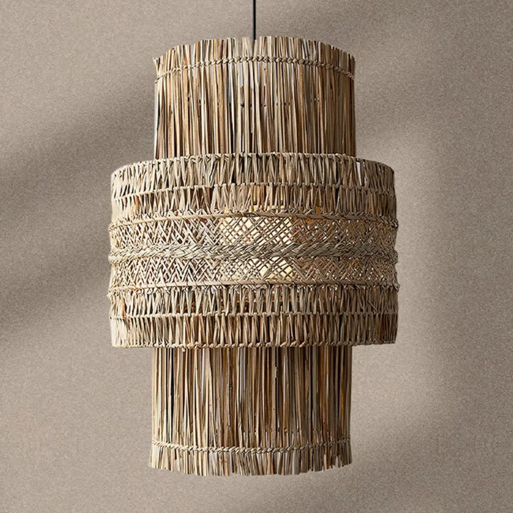 Lampe Suspendue en Osier Style Asiatique