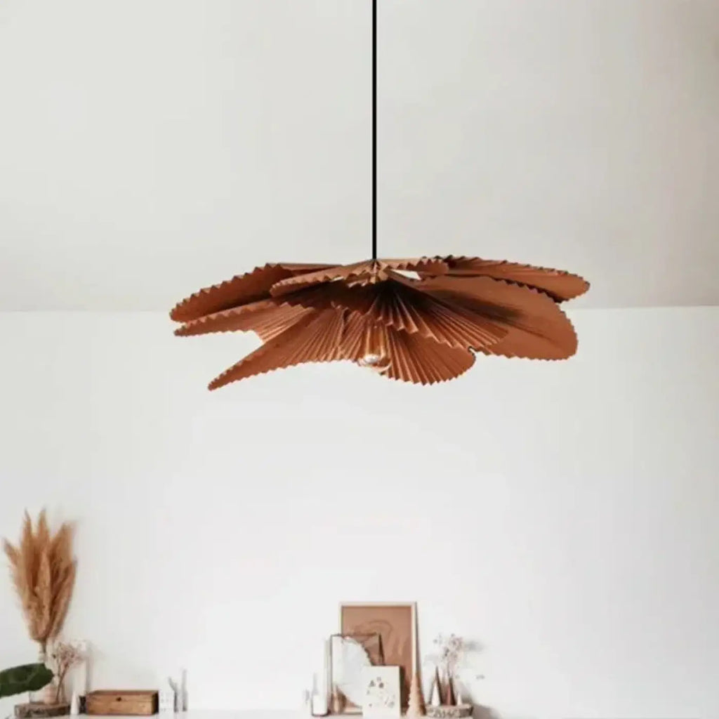 Lampe Suspendue en Papier Marron Bohème Chic