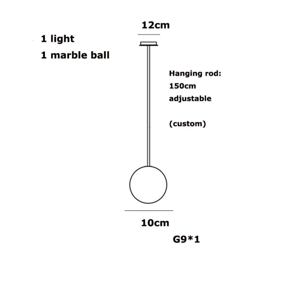 Lampe Suspendue en Albâtre Flottant