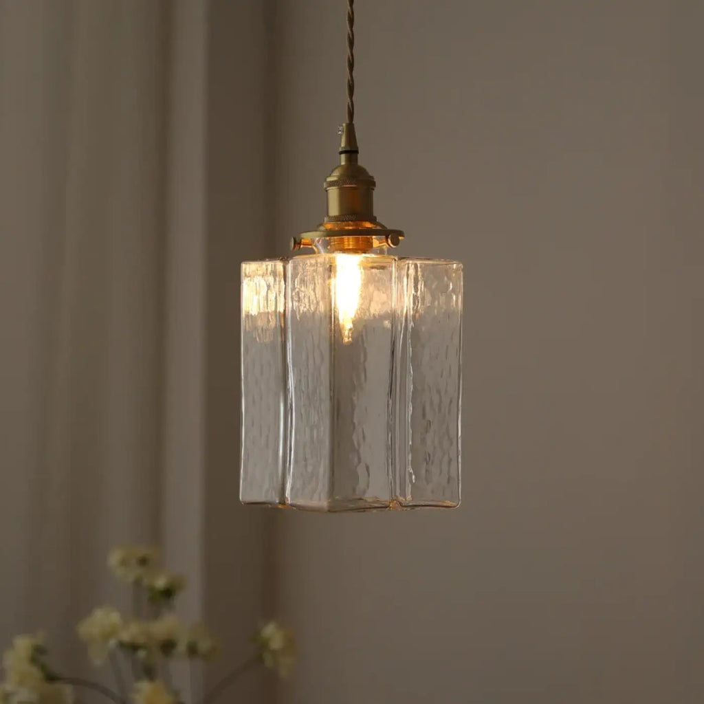 Suspension Verre et Laiton Ambiance Douce