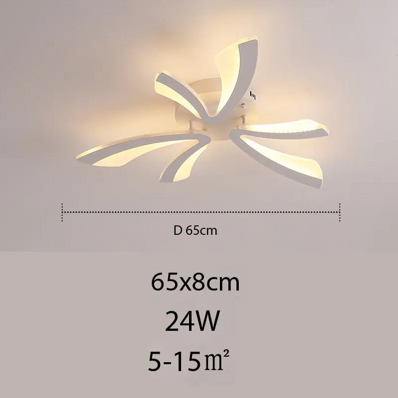 Plafonnier LED Floral en Acrylique