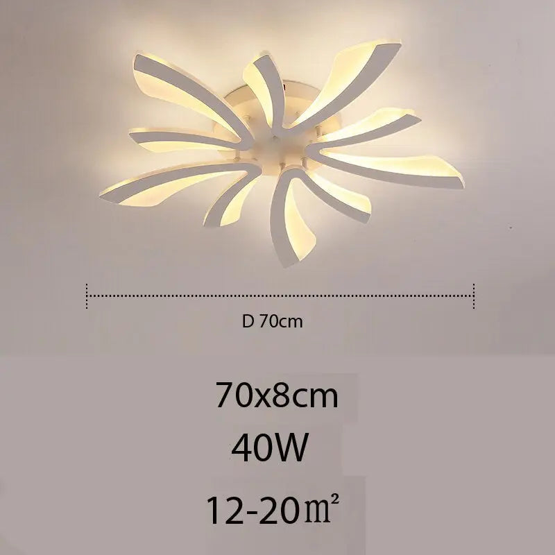 Plafonnier LED Floral en Acrylique