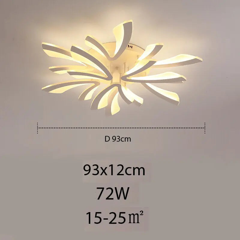 Plafonnier LED Floral en Acrylique
