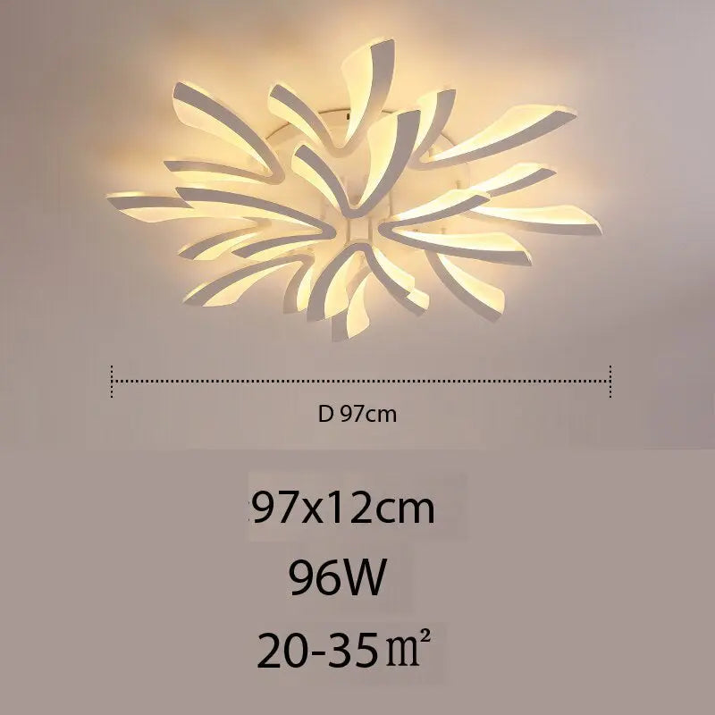 Plafonnier LED Floral en Acrylique