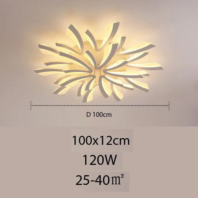 Plafonnier LED Floral en Acrylique