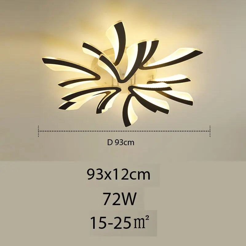 Plafonnier LED Floral en Acrylique