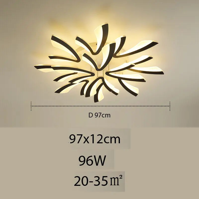Plafonnier LED Floral en Acrylique