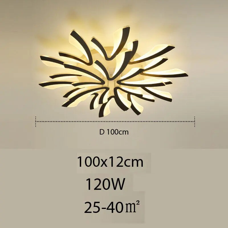 Plafonnier LED Floral en Acrylique
