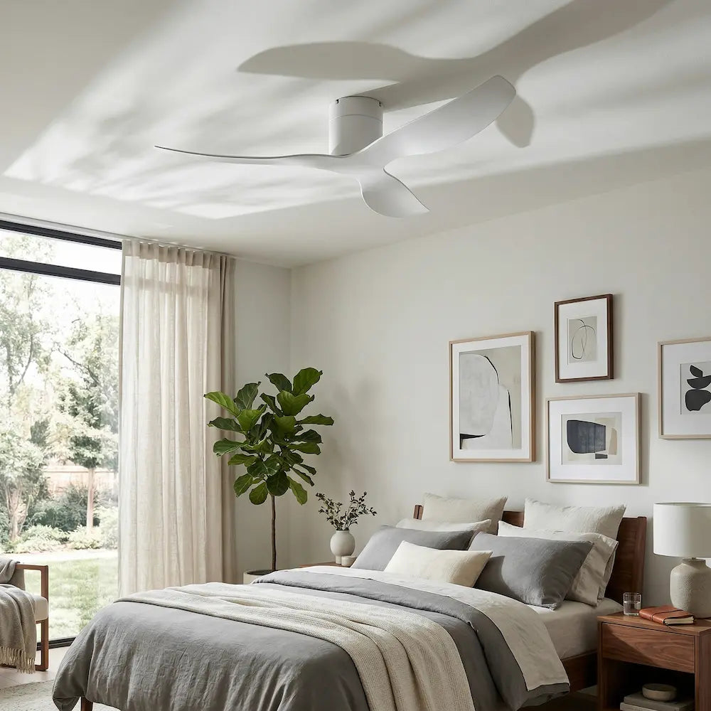Ventilateur de Plafond Silencieux Blanc Moderne