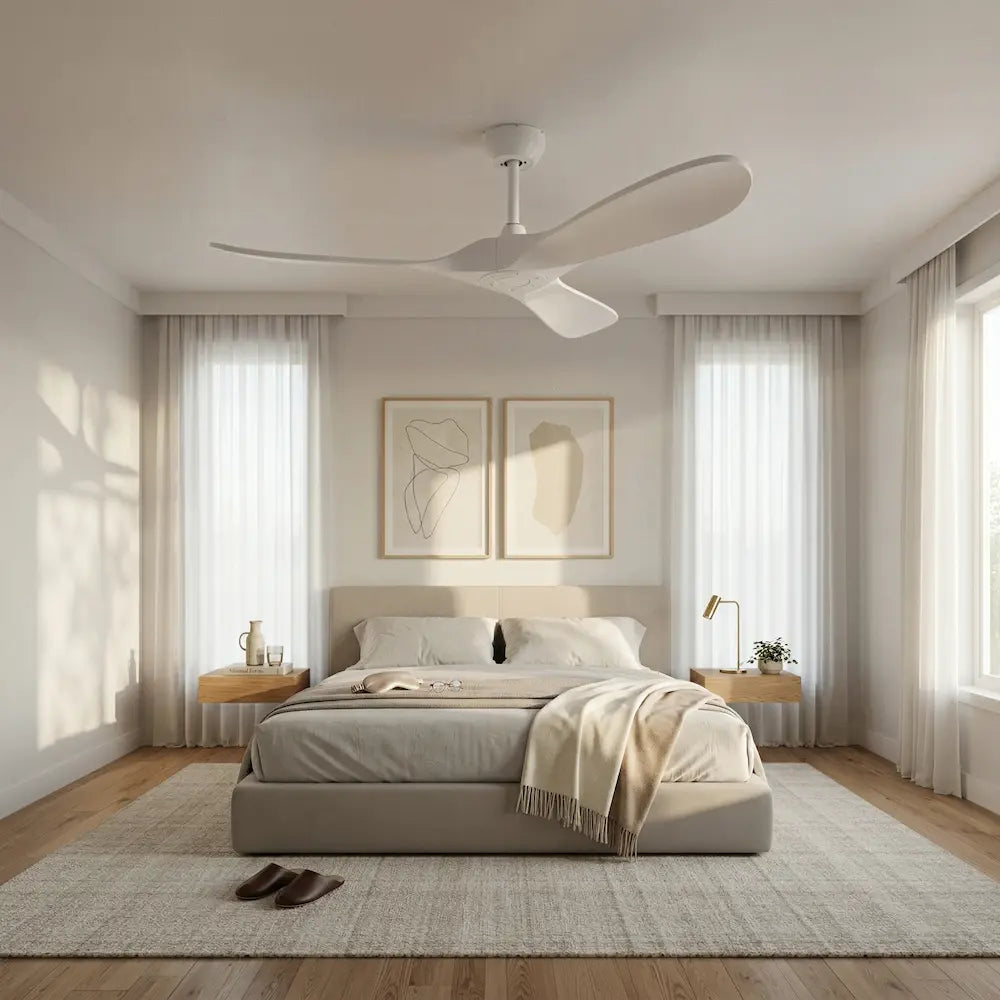 Ventilateur de Plafond Silencieux Vintage Blanc