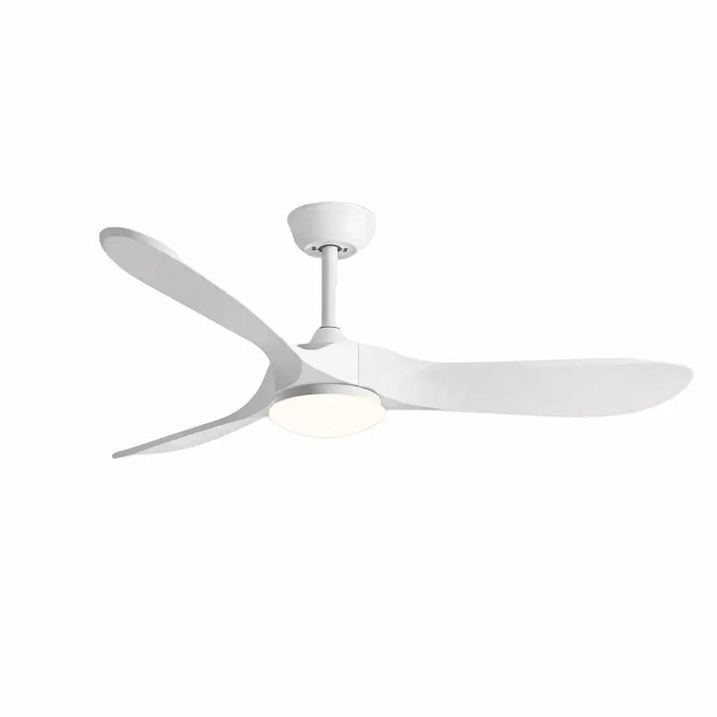 Ventilateur de Plafond Silencieux Bois Blanc LED