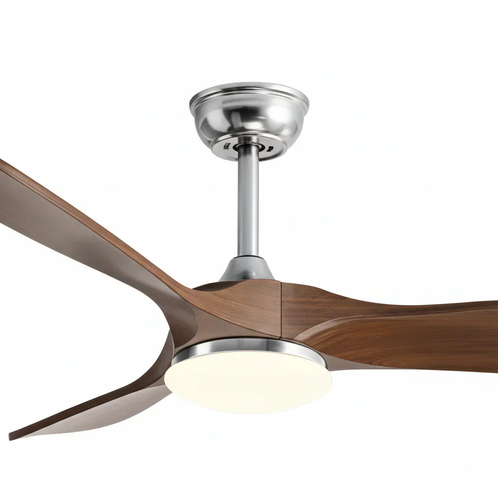 Ventilateur de Plafond Silencieux Bois Foncé LED