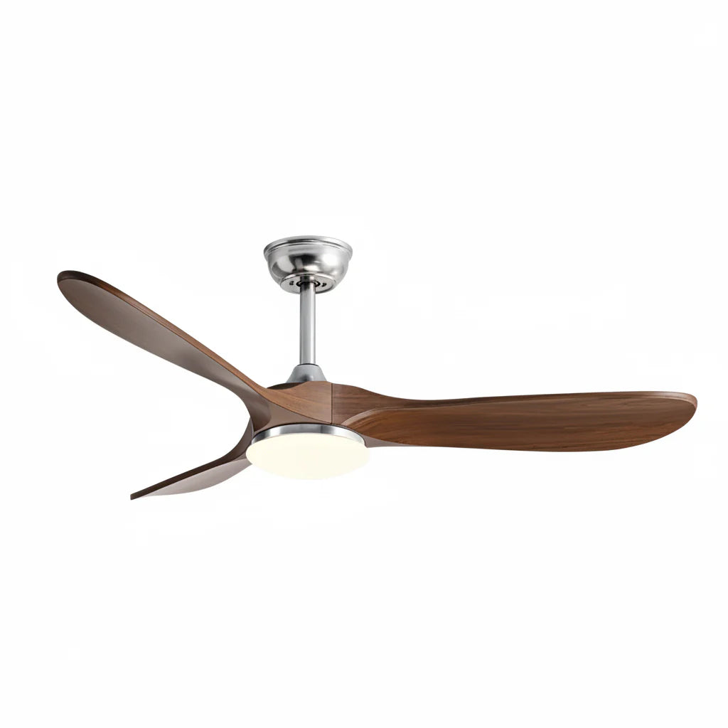 Ventilateur de Plafond Silencieux Bois Foncé LED